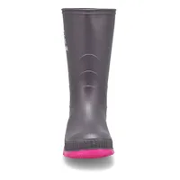 Girls Stomp Waterproof Rain Boot - Charcoal