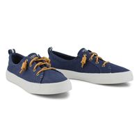 Womens Crest Vibe Linen Fashion Sneaker - Navy