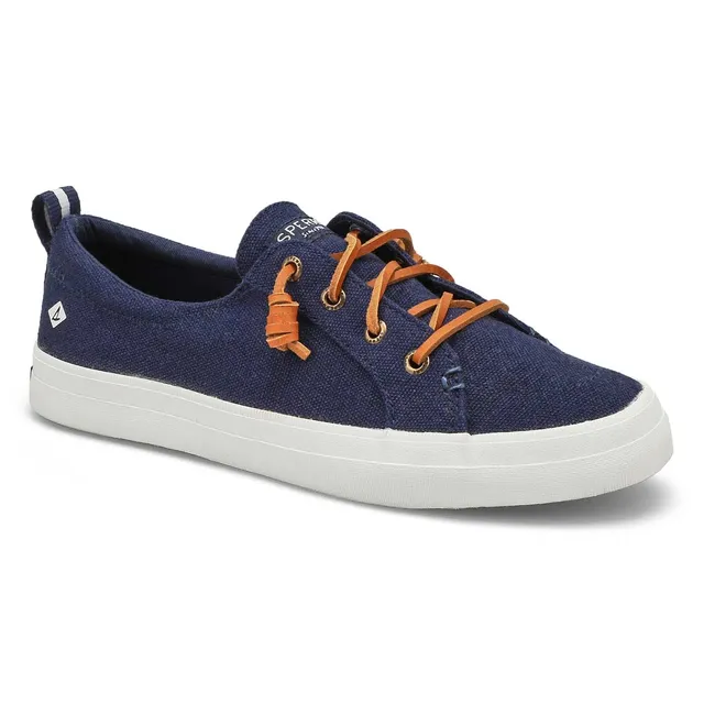 Womens Crest Vibe Linen Fashion Sneaker - Navy