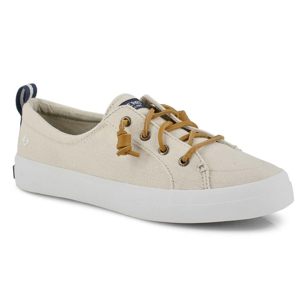 Womens Crest Vibe Linen Fashion Sneaker - Oat