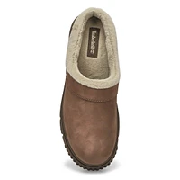 Womens Greyfield Warm Lined Slip On Clog  - Meduim Brown