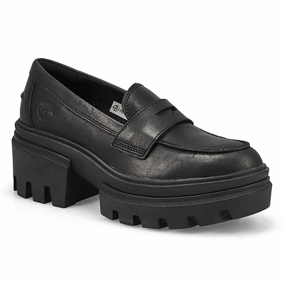 Womens Everleigh Platform Casual Loafer - Black