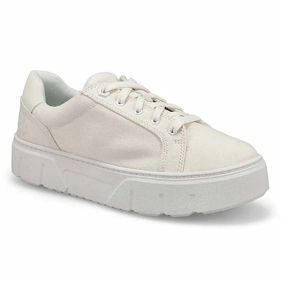 Womens Laurel Court Platform Lace Up Sneaker - White