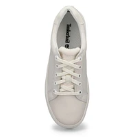 Womens  Laurel Court Leather Platform Lace Up Sneaker - White