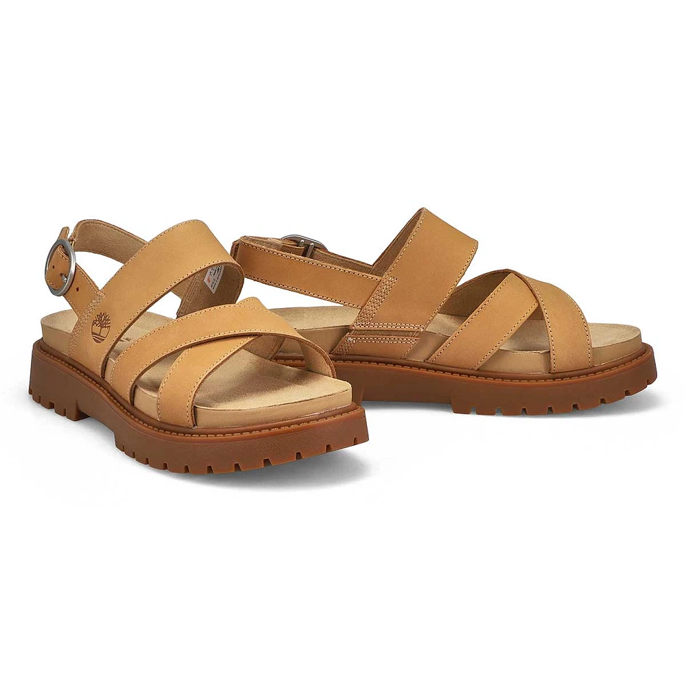 Womens Clairemont Way Cross Strap Sandal - Beige