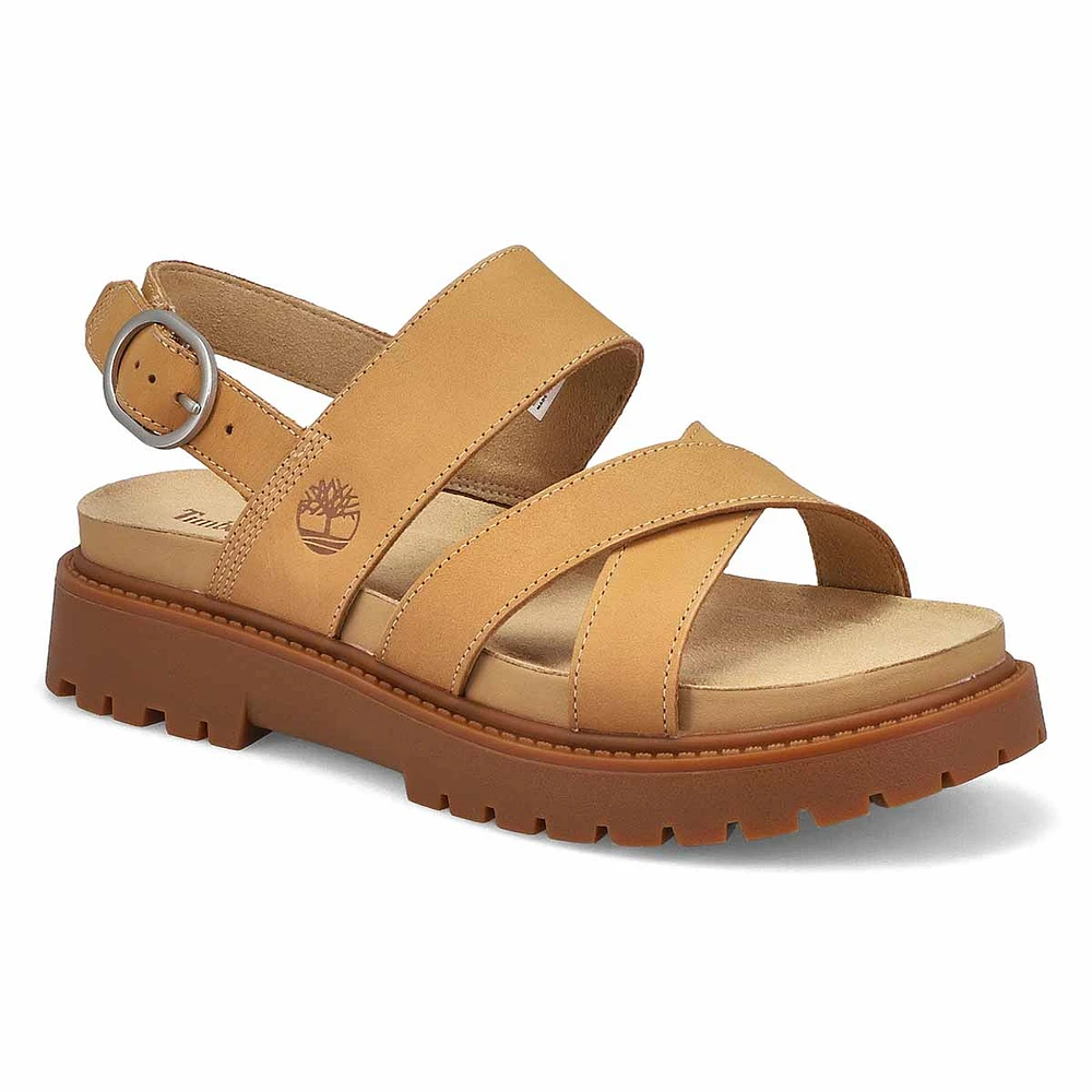 Womens Clairemont Way Cross Strap Sandal - Beige