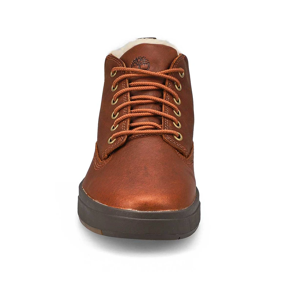 Mens Davis Square Warm Lined Waterproof Chukka Boot - Brown