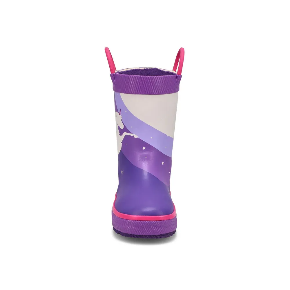 Infants Unicorn Waterproof Rain Boot - Purple