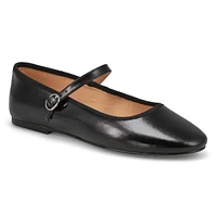 Womens  Vinetta Leather Casual Maryjane Flat - Black