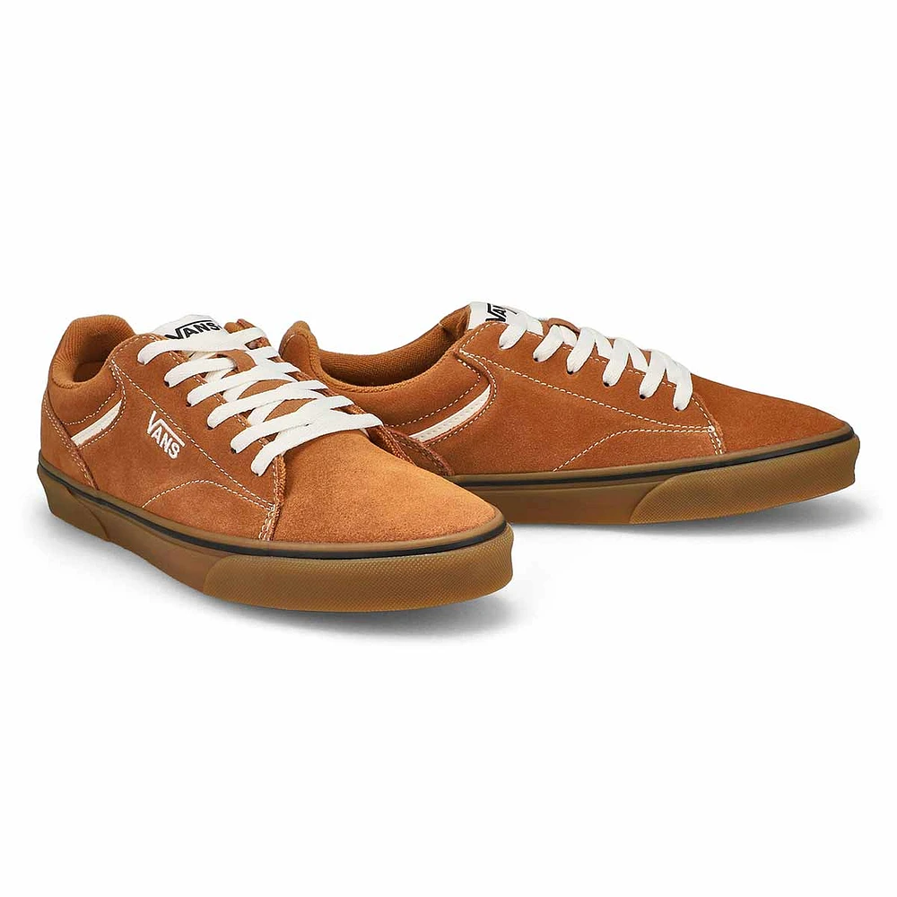 Mens Seldan Suede Lace Up Sneaker - Gum Brown