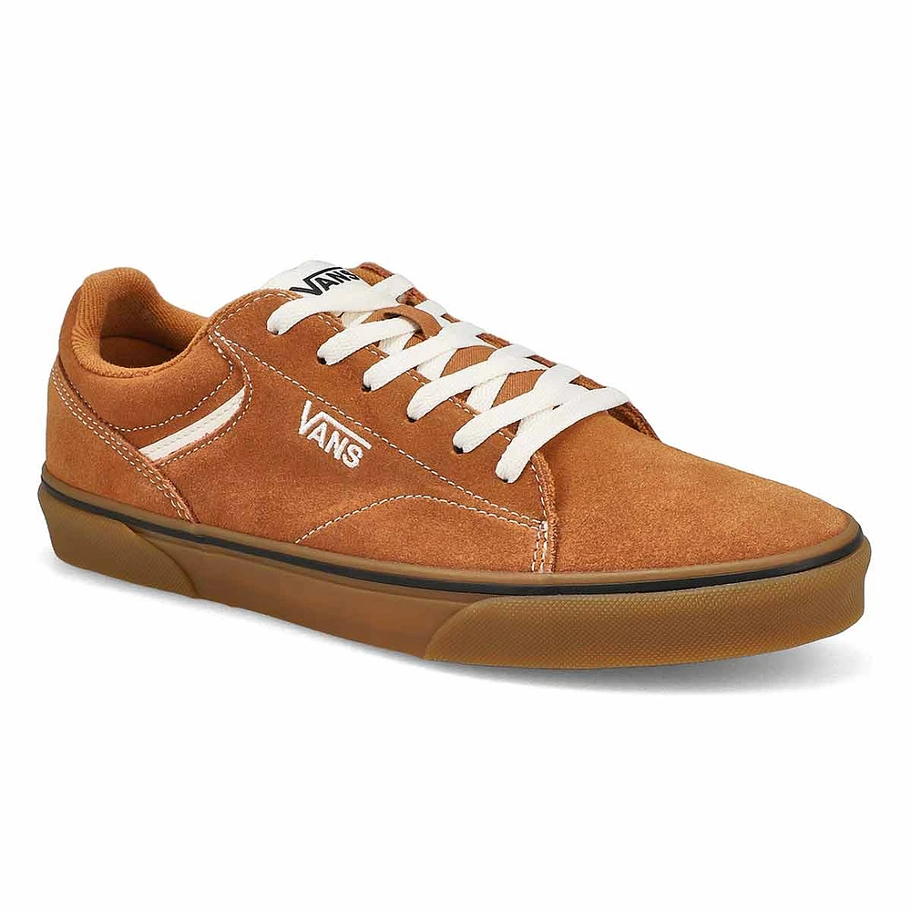 Mens Seldan Suede Lace Up Sneaker - Gum Brown