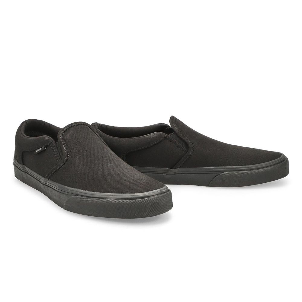 Mens Asher Slip On Sneaker - Black/Black