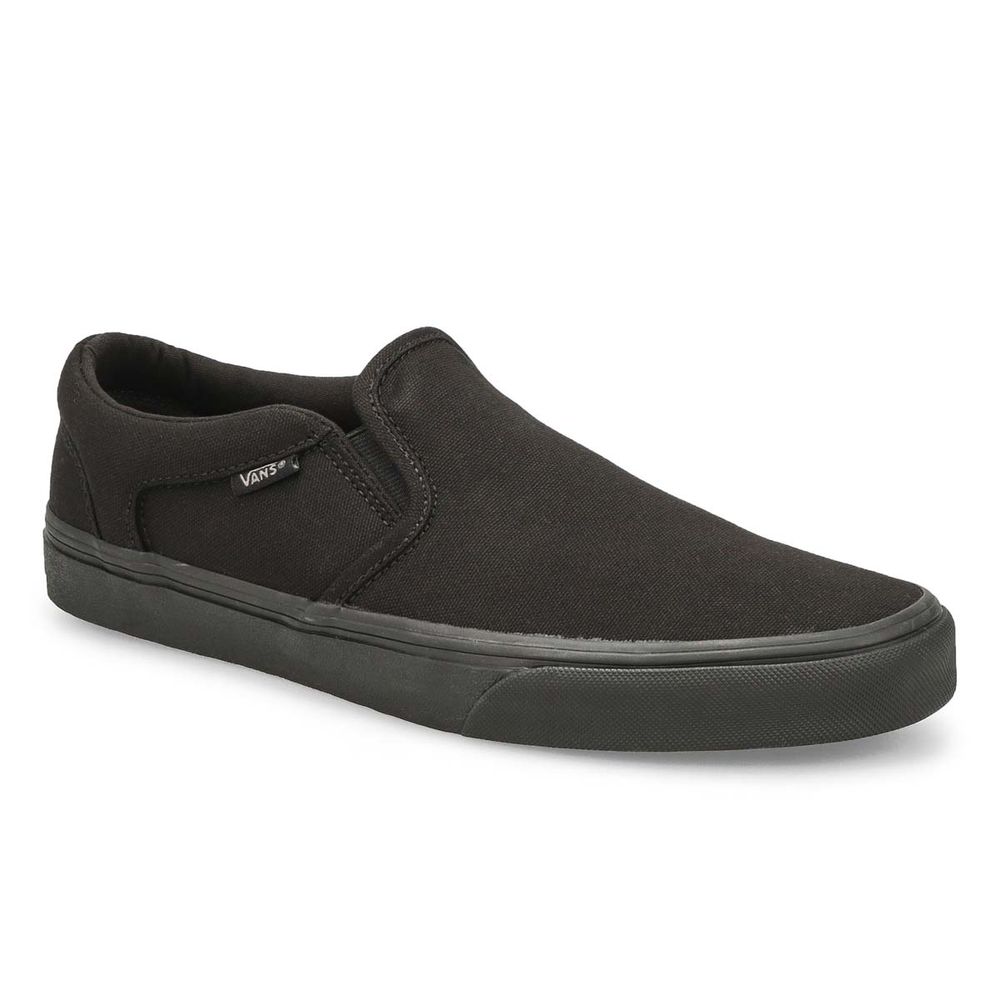 Mens Asher Slip On Sneaker - Black/Black