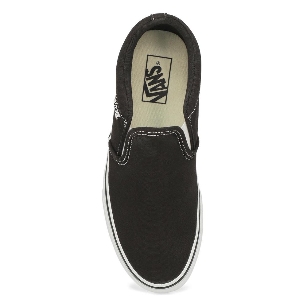 Mens Asher Slip On Sneaker - Black/White