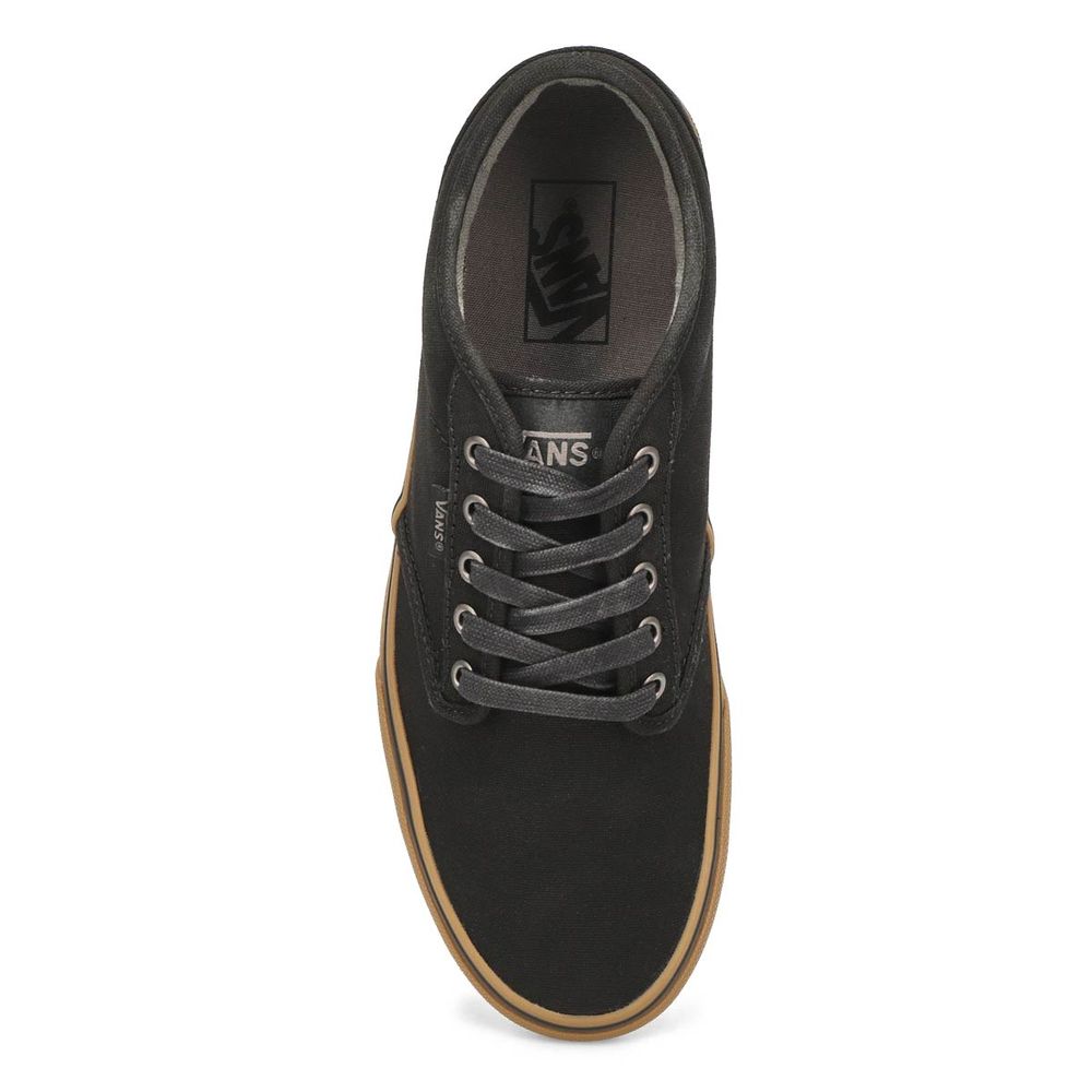 Mens Atwood Canvas Lace Up Sneaker - Black/Gum