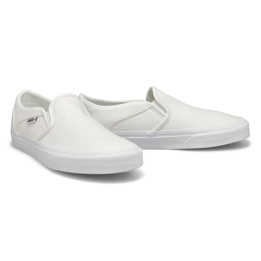 Womens Asher Slip On Sneaker - White/White