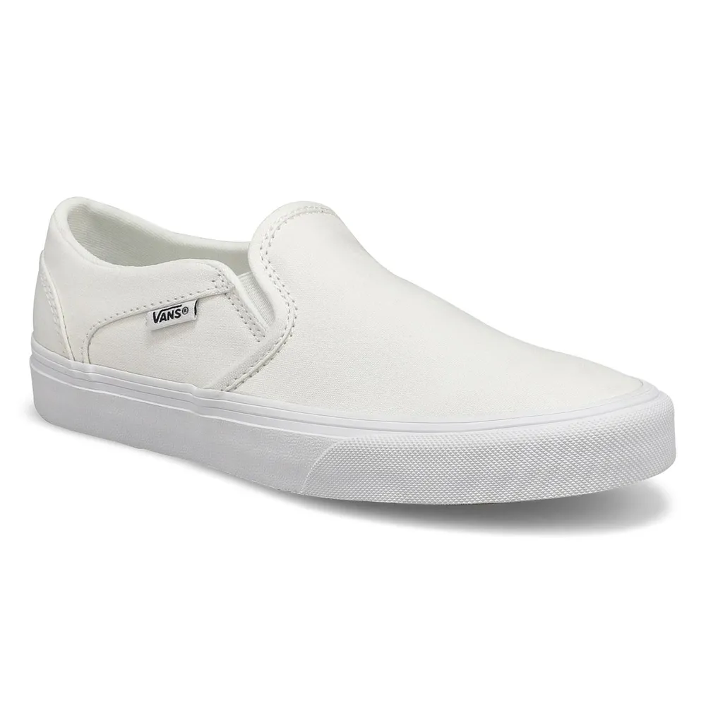 Womens Asher Slip On Sneaker - White/White