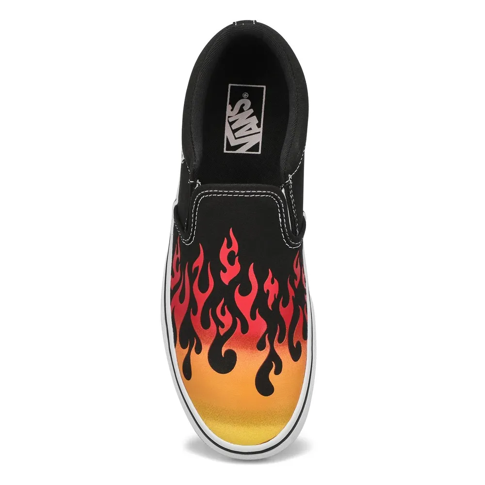 Nens Asher Flame Slip On Sneaker - Black/White