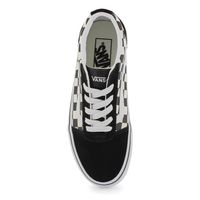 Womens Ward Checker Lace Up Sneaker- Black/White