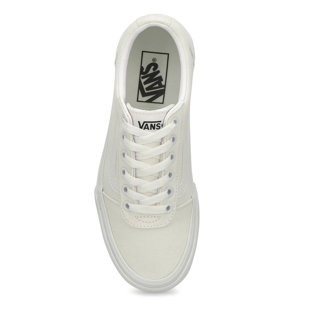 Womens Ward Lace Up Sneaker - White/White