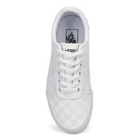 Womens Ward Checker Lace Up Sneaker - White/White