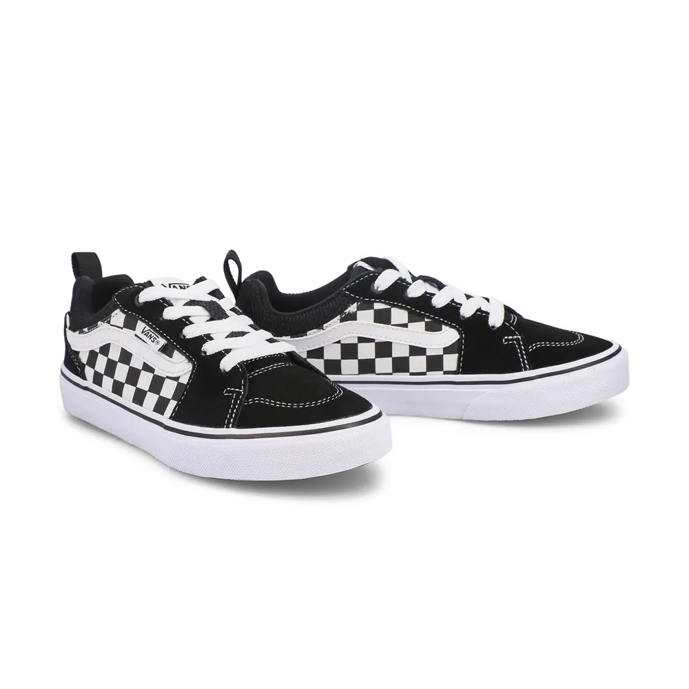 Boys Filmore Checker Lace Up Sneaker - Black/White