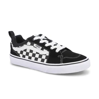 Boys Filmore Checker Lace Up Sneaker - Black/White