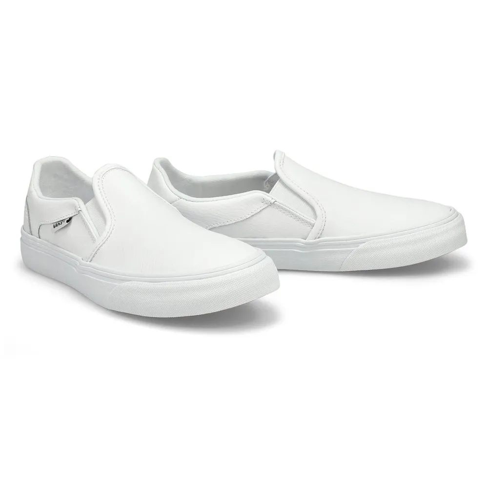 Womens Asher Deluxe Slip On Sneaker - White/White