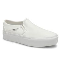 Womens Asher Platform Slip On Sneaker - White