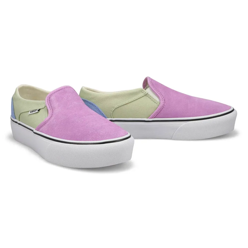 Womens Asher Platform Slip On Sneaker - Purple/Multi