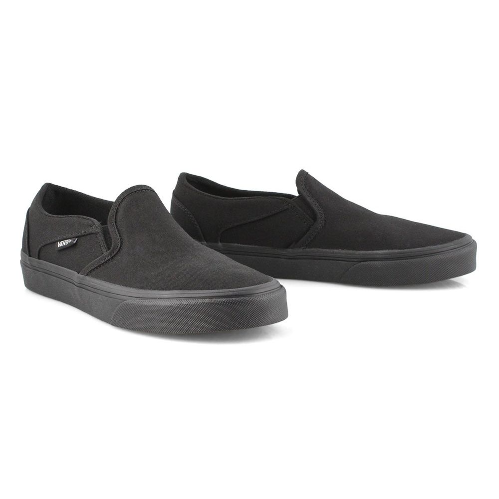 Womens Asher Slip On Sneaker - Black/Black