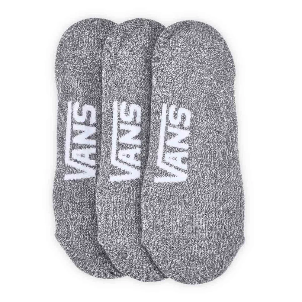 Womens Classic Heathered Canoodle Ankle Sock 3 Pack - Grey/White