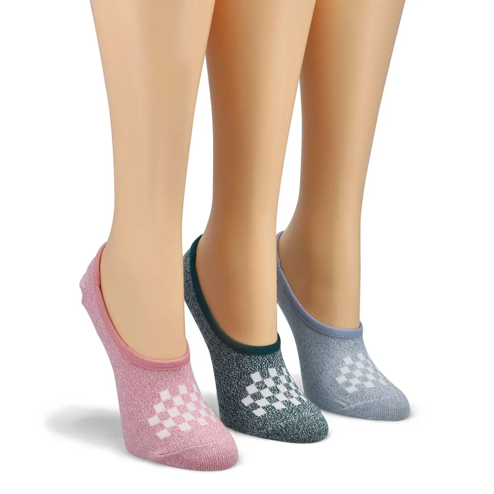 Womens Classic Marled Canoodle Sock 3 Pack - Ashley Blue