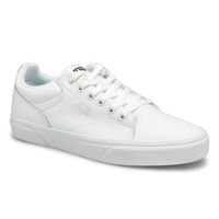 Mens Seldan Leather Lace Up Sneaker - White/White