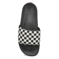 Mens Range Slide-On Slide Sandal - Black/White