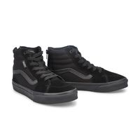 Boys Filmore Hi Zip Sneaker - Black/Black