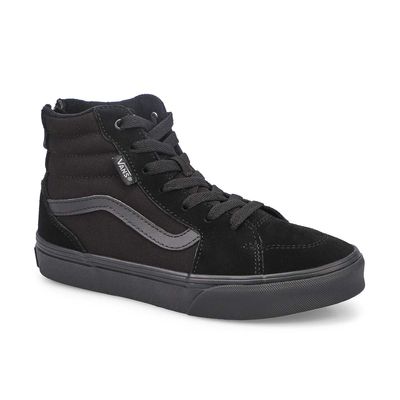 Boys Filmore Hi Zip Sneaker - Black/Black