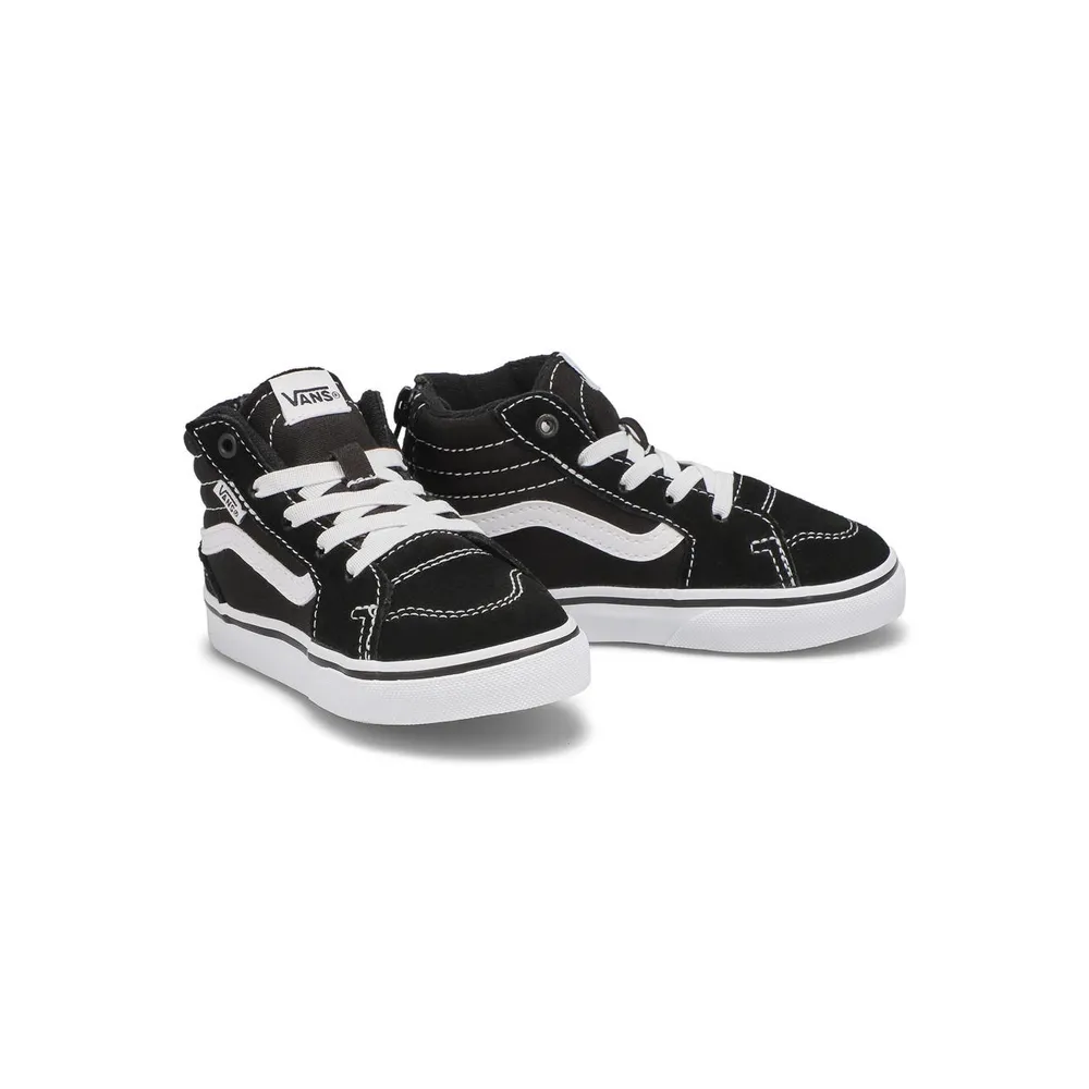 Infants Filmore Hi Zip Sneaker - Black/ White