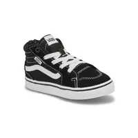 Infants Filmore Hi Zip Sneaker - Black/ White
