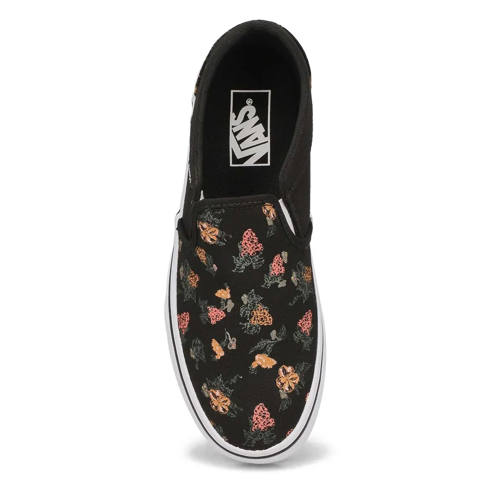 Womens Asher Slip On Sneaker - Black/White Multi