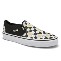 Womens Asher Flower Checkeredboard Sneaker - Multi/White