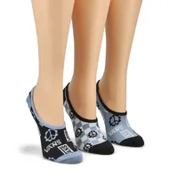 Womens Logo Ditsy Canoodle Sock 3 Pack - Ashley Blue