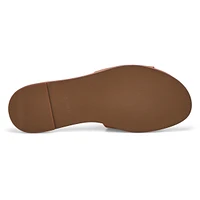 Womens Flynn Logo Slide Sandal - Pecan