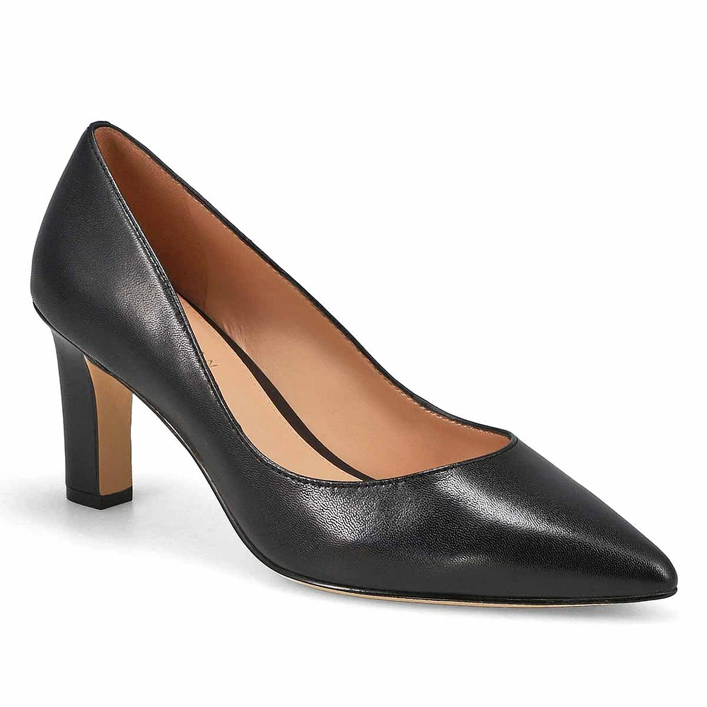 Womens Mylay Leather Dress Heel - Black