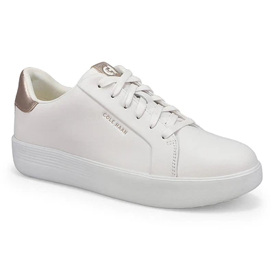 Womens Grand Crosscourt Joy Platform Sneaker - Optic White/Rose Gold