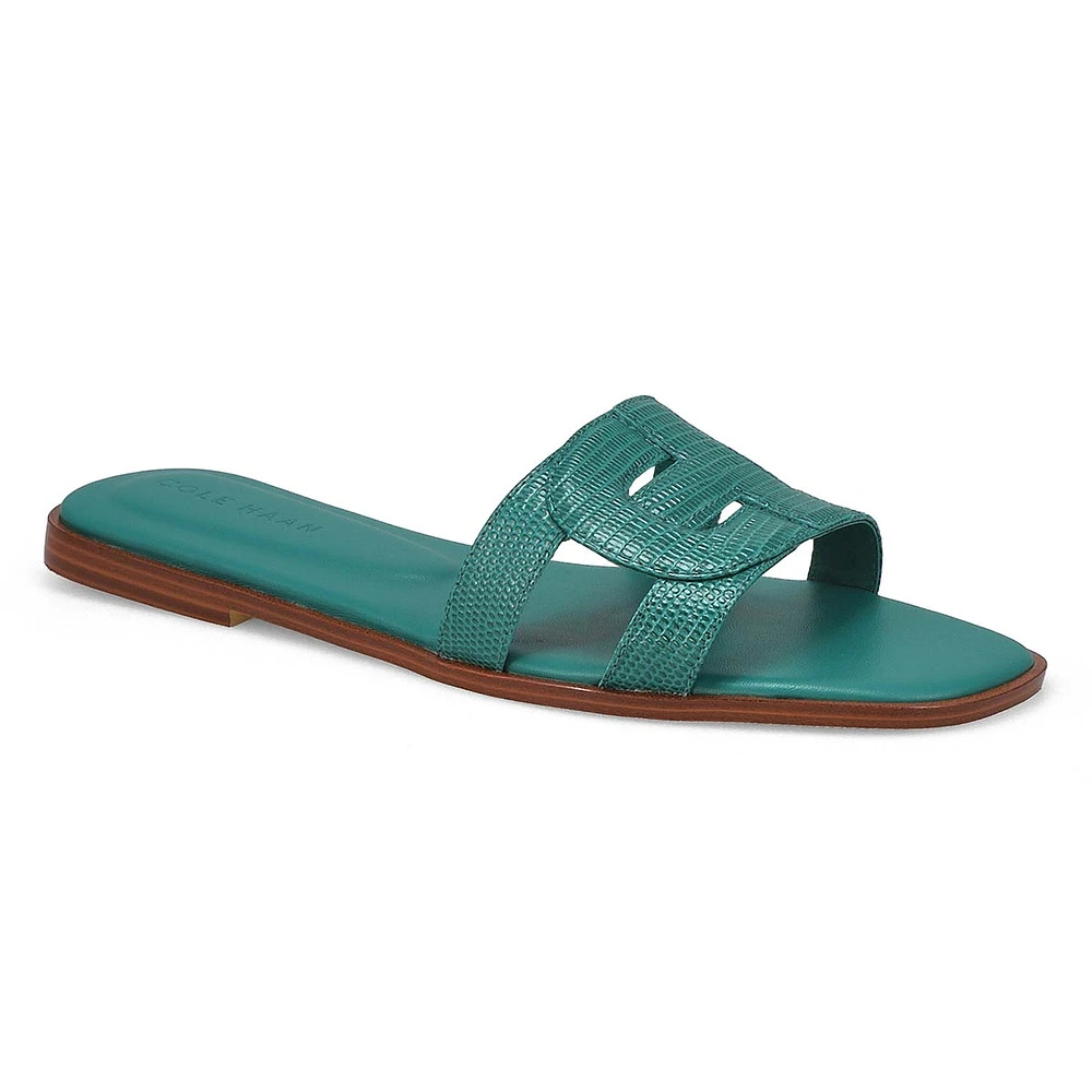 Womens Chrisee Casual Slide Sandal - Green