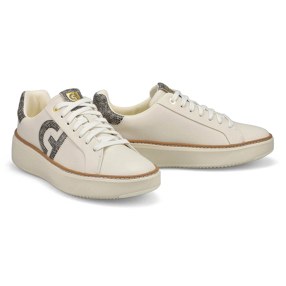 Womens Grandpro Topspin Casual Sneaker - Ivory/Black/Ivory