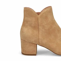 Womens  Elyse Suede Ankle Boot - Blush Tan