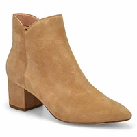 Womens  Elyse Suede Ankle Boot - Blush Tan