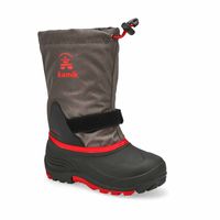 Boys Waterbug 5 Waterproof Winter Boot - Charcoal/Red